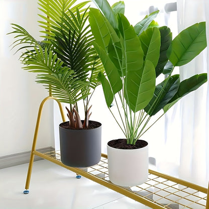 Modern Round Planter with Wooden Tripod Legs