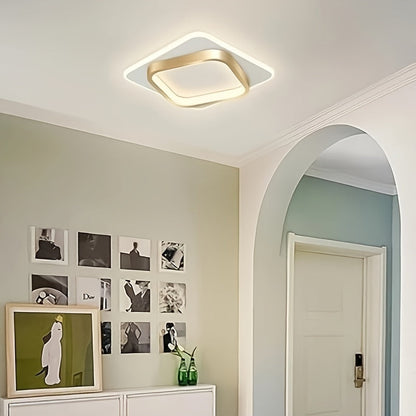 Square Polished LED Flush Ceiling Light