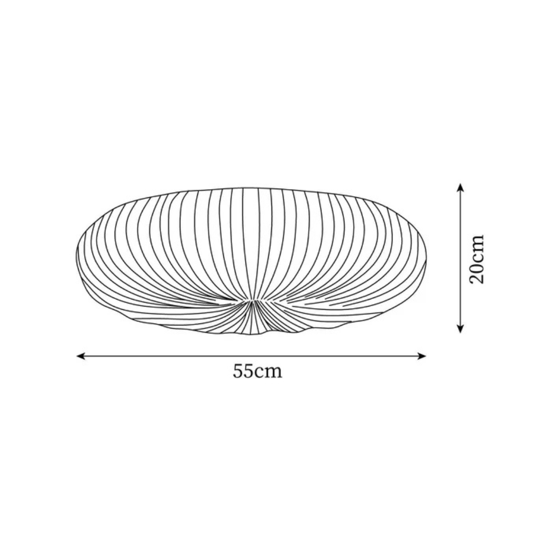 Olara Pleated LED Flush Ceiling Light