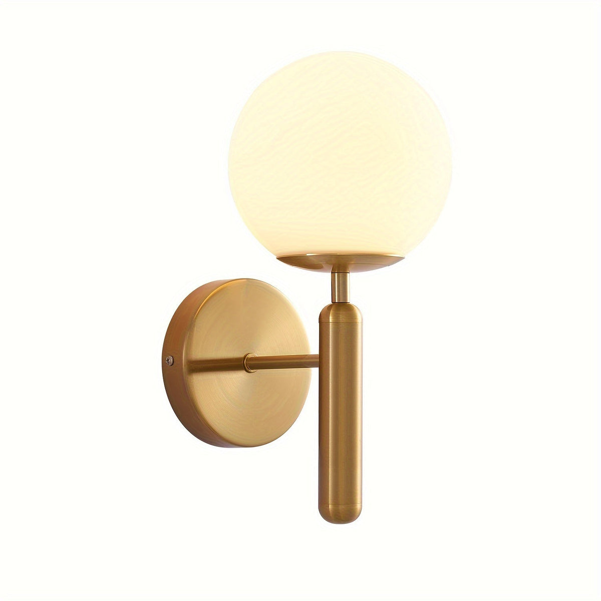 Frosted Globe Metal Wall Sconce