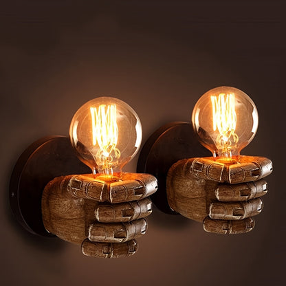 Industrial Resin Hand Wall Lamp