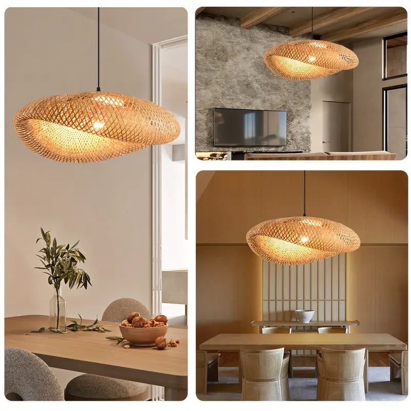BambooBoho Handwoven Rattan Lampshade
