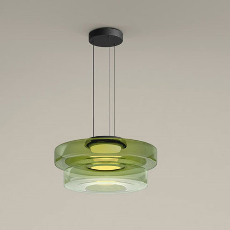 Bauhaus Tiered Glass LED Pendant