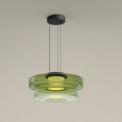 Bauhaus Tiered Glass LED Pendant