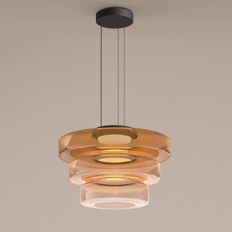 Bauhaus Tiered Glass LED Pendant