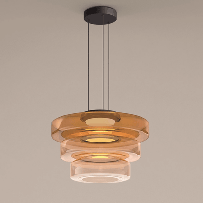 Bauhaus Tiered Glass LED Pendant
