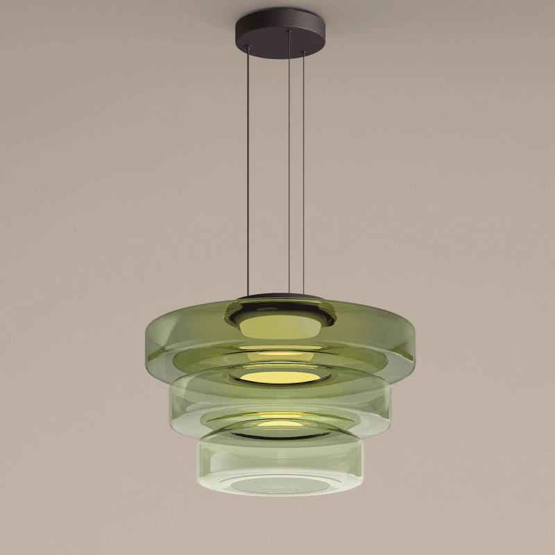 Bauhaus Tiered Glass LED Pendant