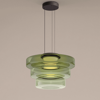 Bauhaus Tiered Glass LED Pendant