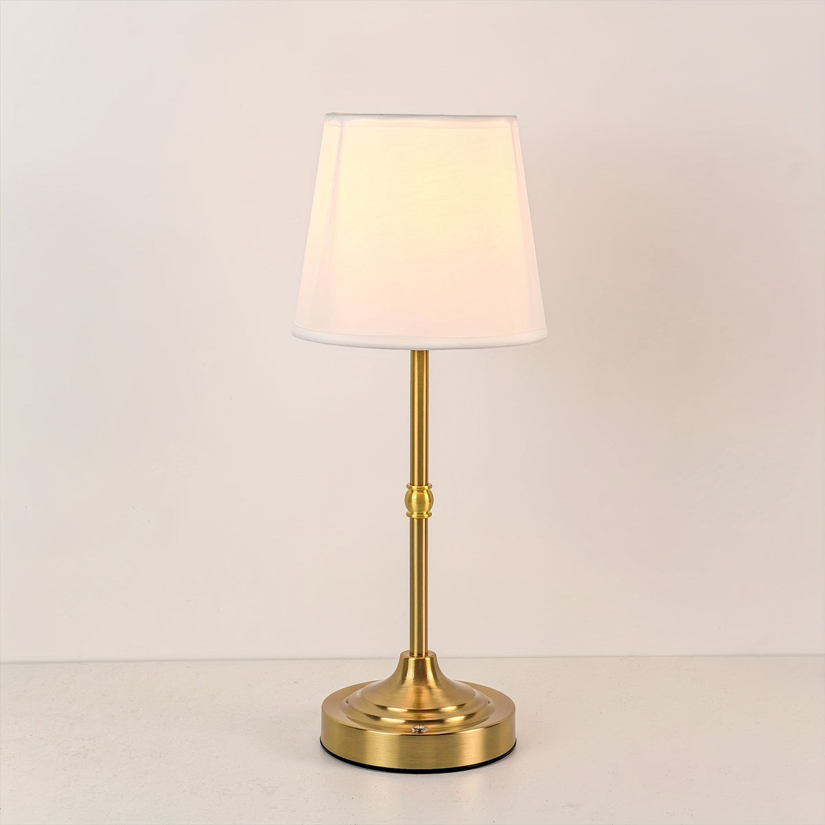 Dimmable Cordless Fabric Shade Table Lamp