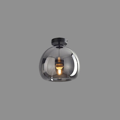 Vintage Amber Bubble Glass Ceiling Light