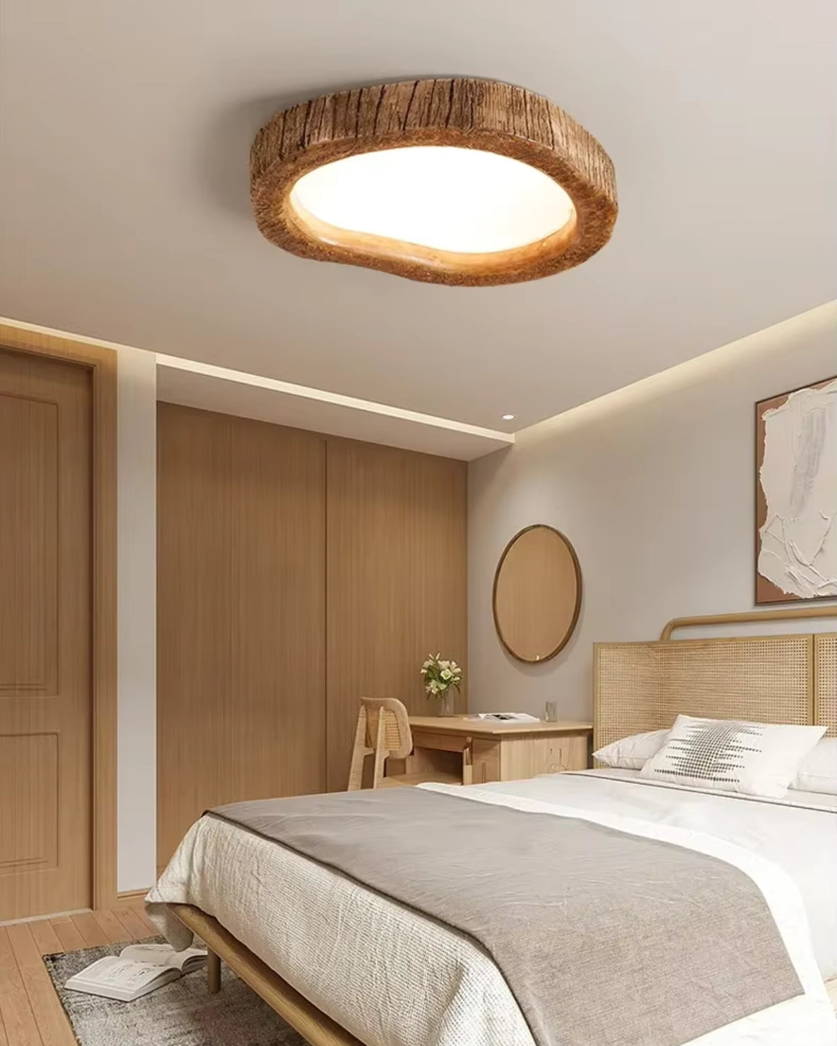 Le Halo Bois Wood-Effect LED Ceiling Light