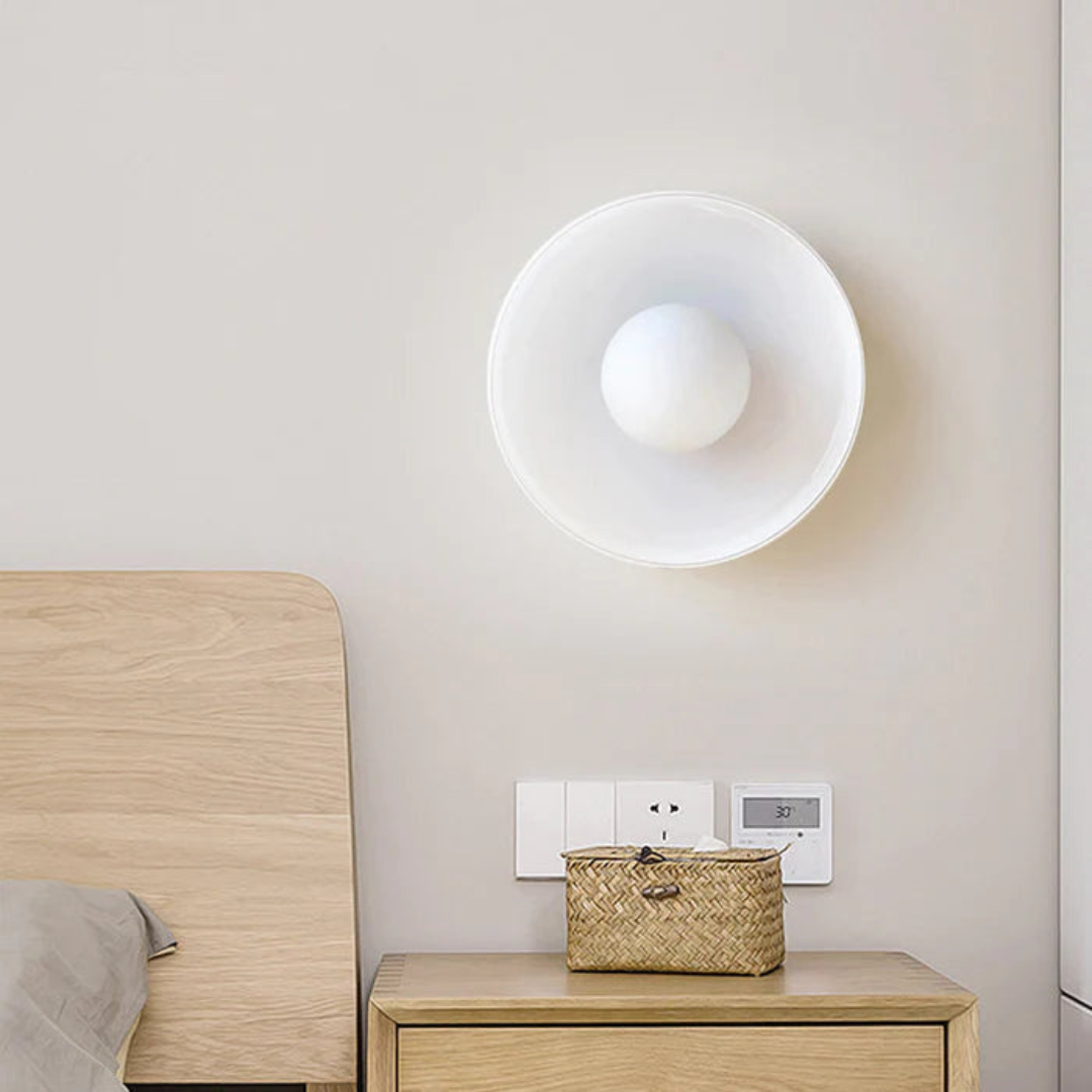 Veyro Round Glass LED Flush Ceiling Light