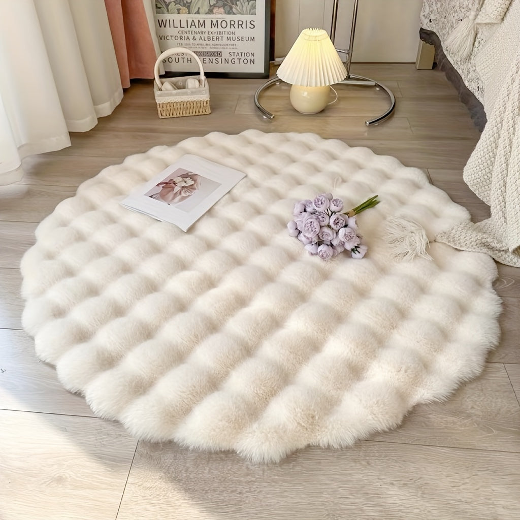Runder Cloud Comfort Teppich in Bubble-Optik
