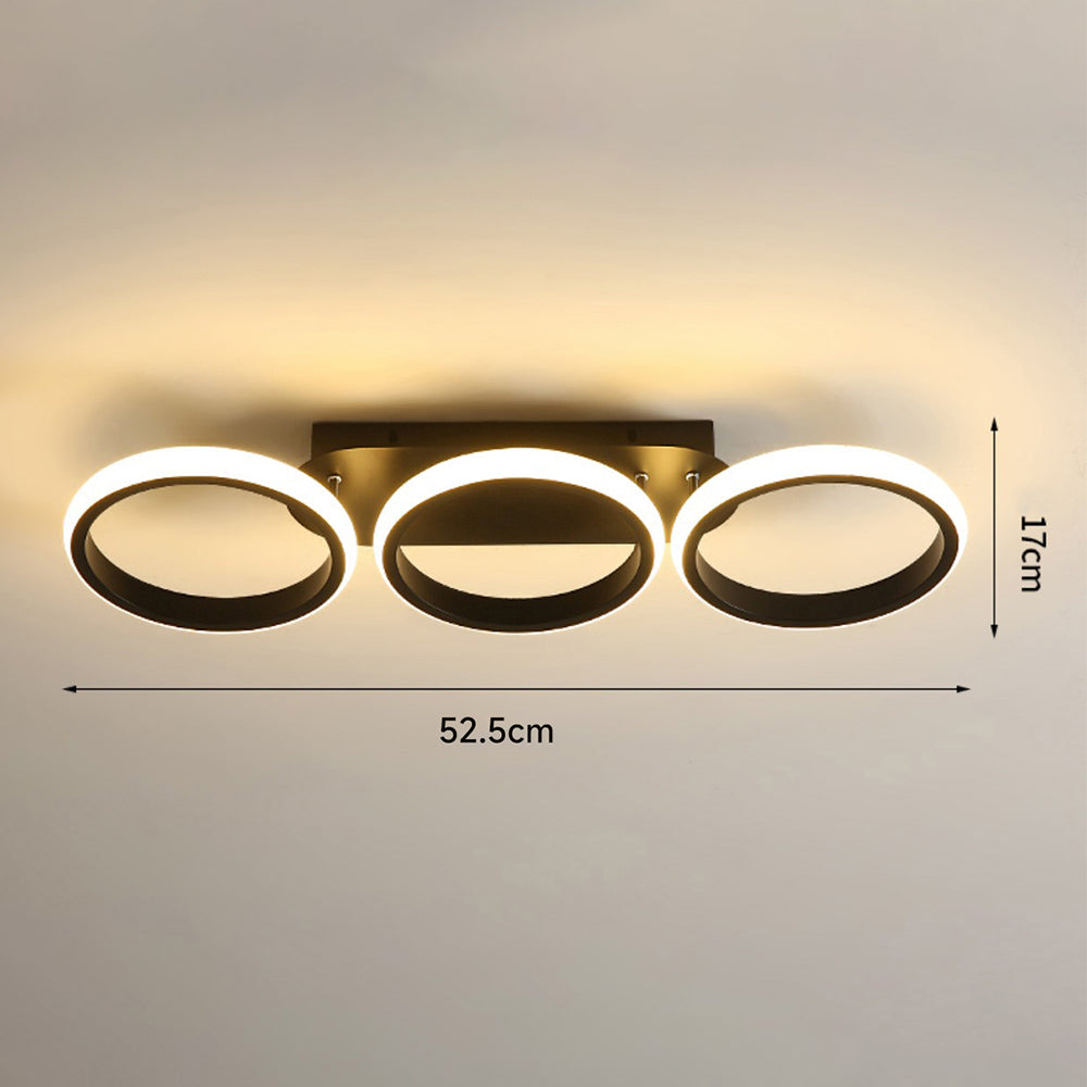 Überlappende LED-Deckenleuchte mit Ringdesign