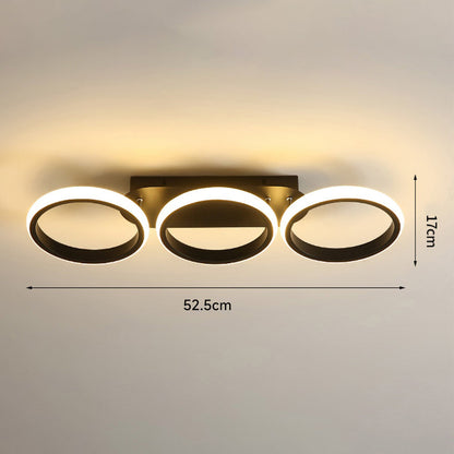 Überlappende LED-Deckenleuchte mit Ringdesign