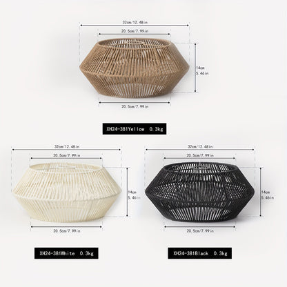 Geometric Handwoven Paper Rope Pendant Shade