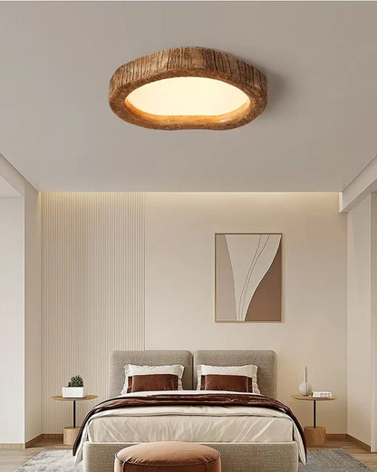 Le Halo Bois Wood-Effect LED Ceiling Light