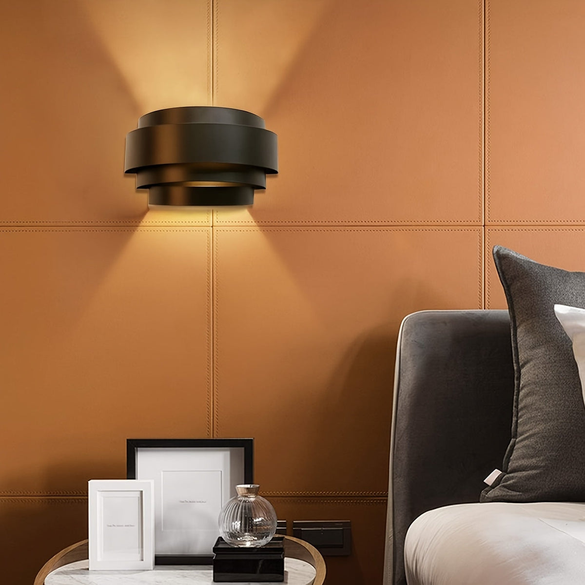 Layered Metal Up & Down Wall Sconce