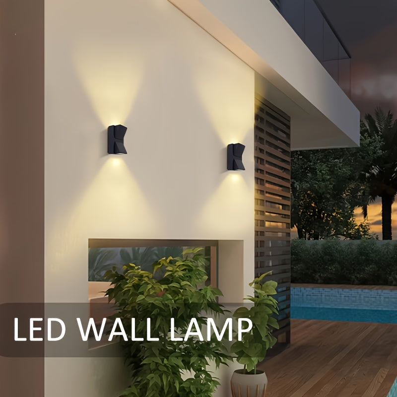 Modern Geometric Outdoor LED Wall Light