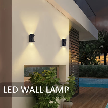 Modern Geometric Outdoor LED Wall Light
