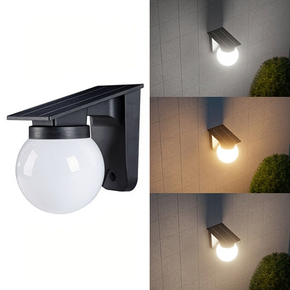 Solar-Opalglas-LED-Wandleuchte