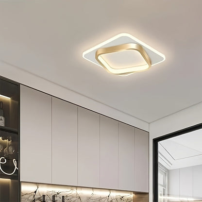 Square Polished LED Flush Ceiling Light