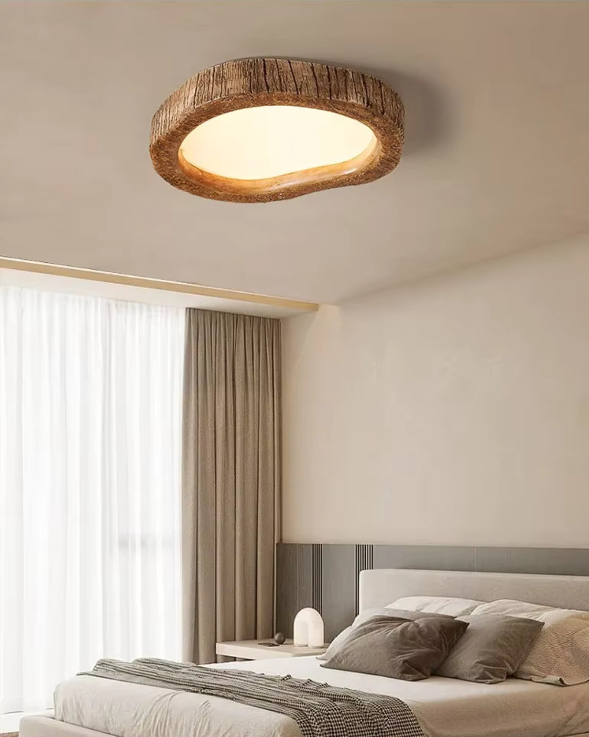 Le Halo Bois Wood-Effect LED Ceiling Light