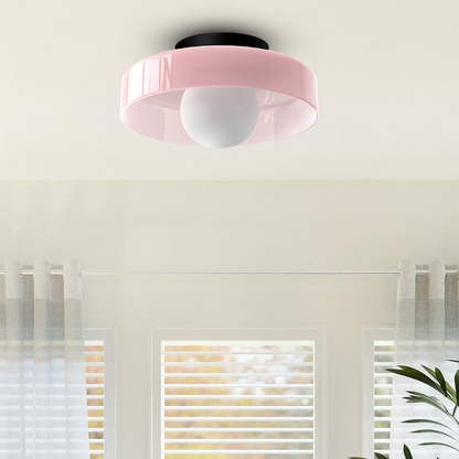 Veyro Round Glass LED Flush Ceiling Light