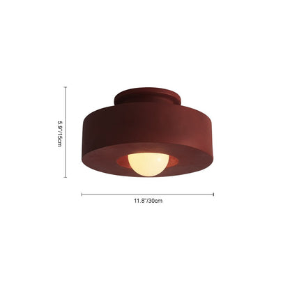 CeraCyl Ceramic-Style Cylinder Ceiling Light