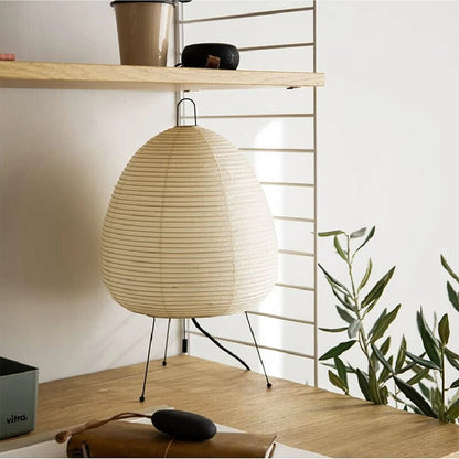 Japanese Rice Paper Tripod Table Lamp