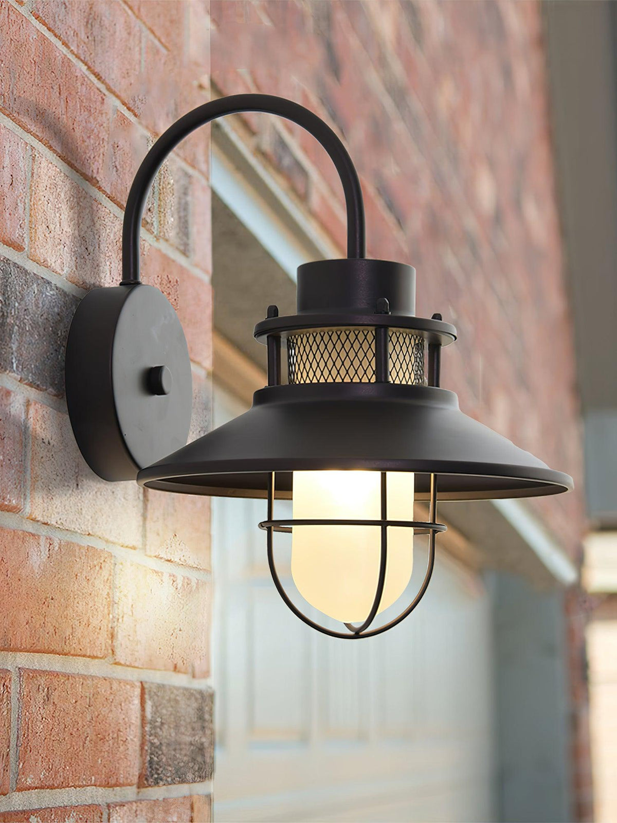 Felix Industrie-Käfig-Wandleuchte für den Außenbereich