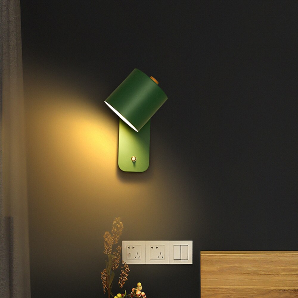 Cylinder LED Wall Lamp with Switch