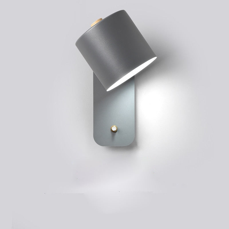 Cylinder LED Wall Lamp with Switch