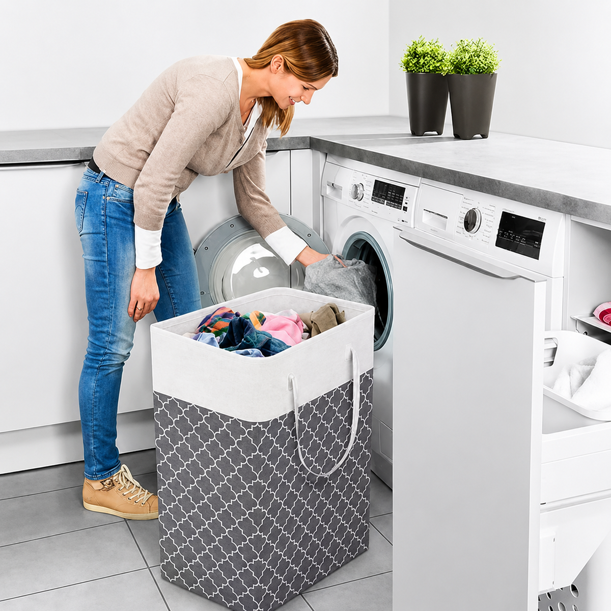 Lauva 75L wasserdichter faltbarer Wäschekorb