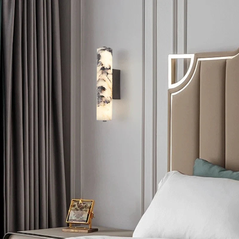 LuxeStone Natural Marble Wall Lamp