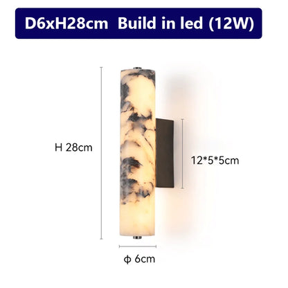 LuxeStone Natural Marble Wall Lamp