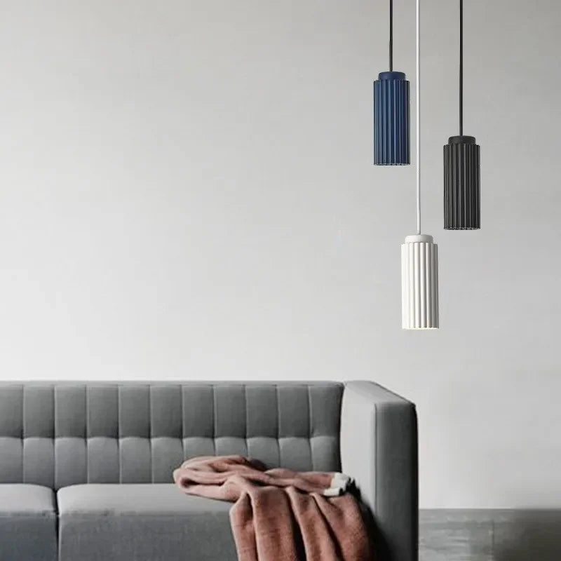 NordicGlow Fluted Glass Pendant Light