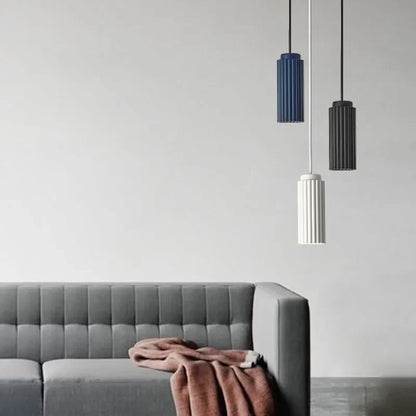 NordicGlow Fluted Glass Pendant Light