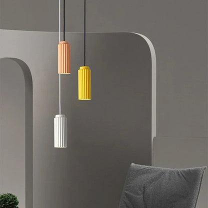 NordicGlow Fluted Glass Pendant Light