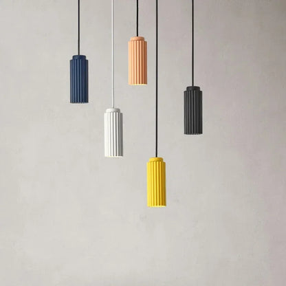 NordicGlow Fluted Glass Pendant Light