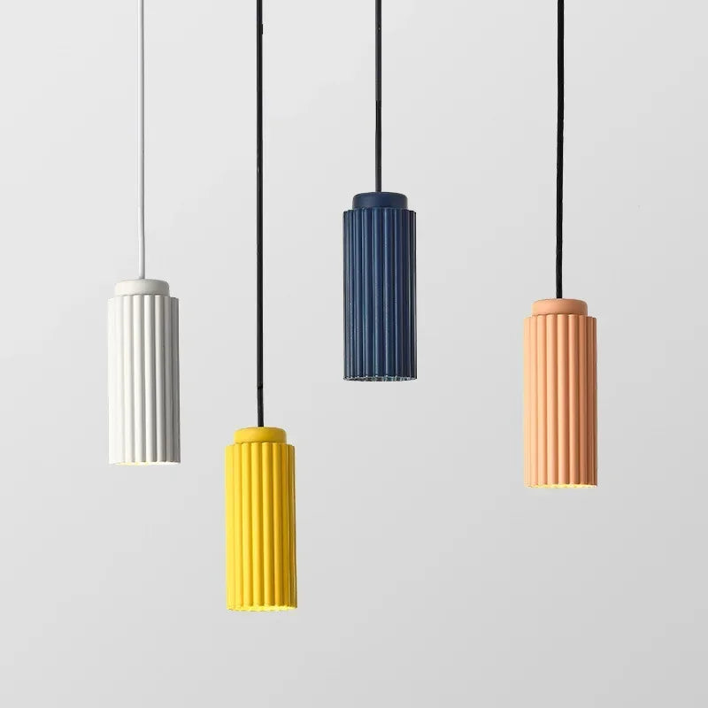 NordicGlow Fluted Glass Pendant Light