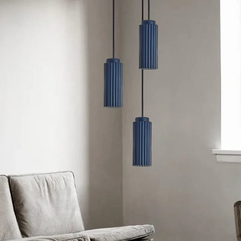 NordicGlow Fluted Glass Pendant Light