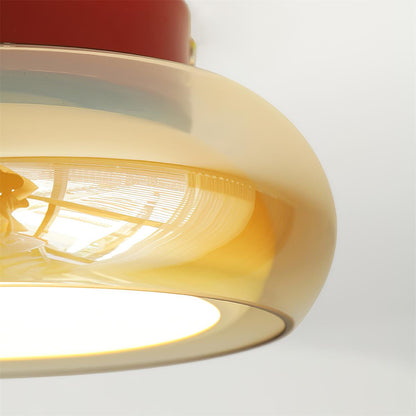 June Retro-Deckenleuchte aus Glas zur Unterputzmontage