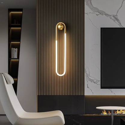 LED-Wandleuchte mit geschwungenem Acrylrahmen