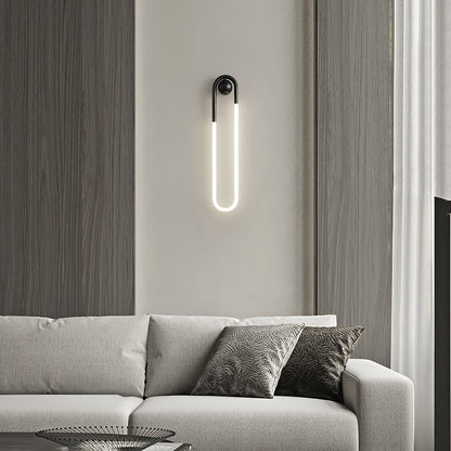 LED-Wandleuchte mit geschwungenem Acrylrahmen