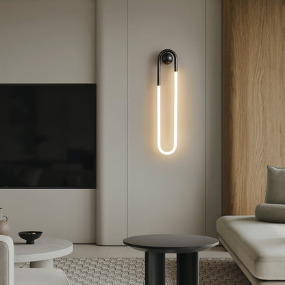 LED-Wandleuchte mit geschwungenem Acrylrahmen