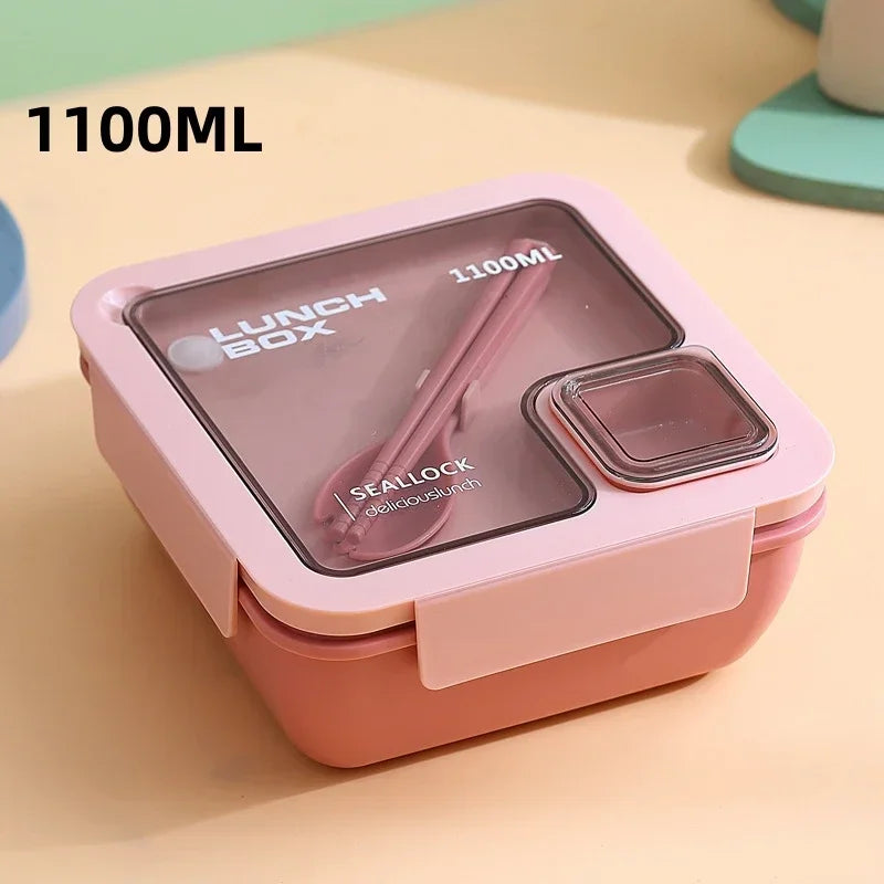 Leak-Proof Bento Lunch Box with Cutlery