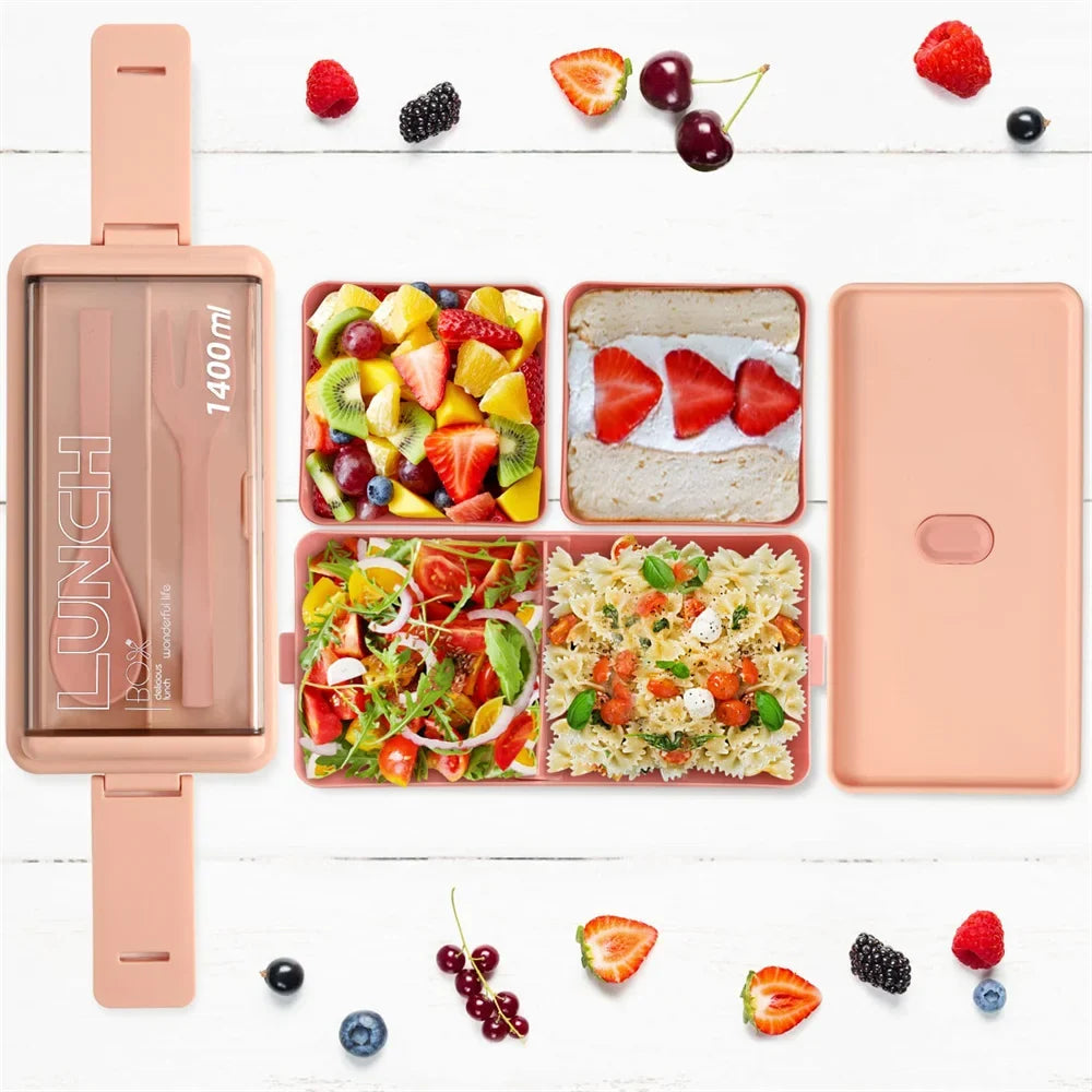1400 ml Bento-Lunchbox mit zwei Ebenen