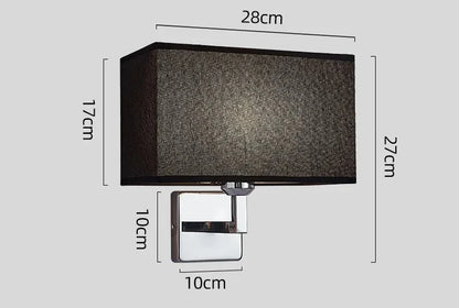 Fabric Shade Wall Lamp with LED Reading Light