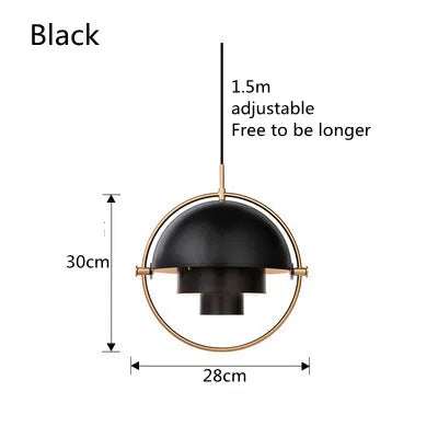 Nordic Layered Dome Ring Pendant Light